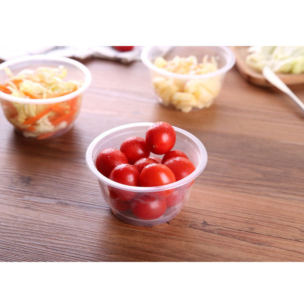 Food Snacks For Party - 50 шт. одноразовых пластиковых мисок, прозрачные,