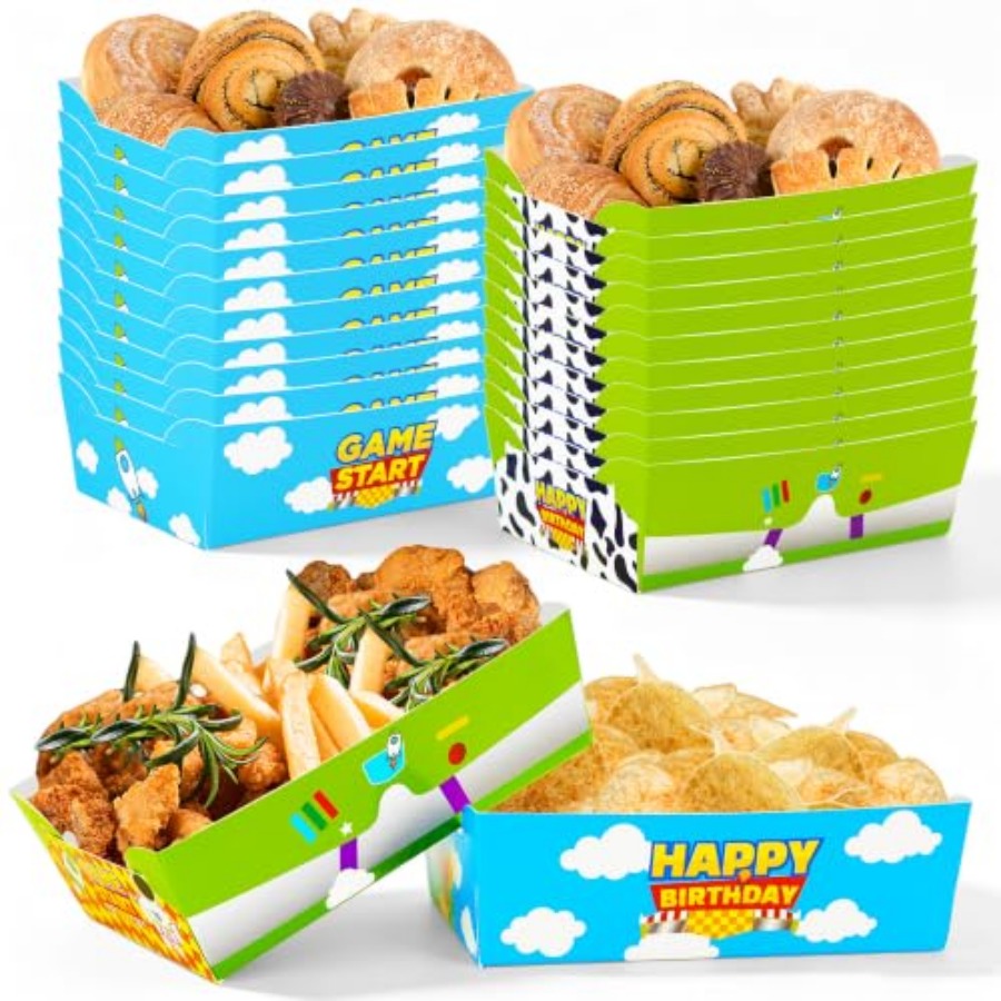 Food Snacks For Party - 24 шт. одноразовые бумажные тарелки для